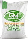 GroundMaster Premium Lawn Grass Seed – 1KG Hard Wearing & Fast Germination Grass Seeds for Family Lawns and Gardens, Coverage up to 60M2 for Overseeding, Tough Lawn Seed Mixture, Pet-Friendly
