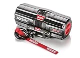 WARN 101130 AXON 35-S Synthetic Rope Powersport Winch, Black, One Size
