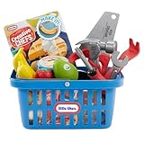 little tikes Creative Chefs Shopping Basket - Pretend Play Grocery Basket, Easy-to-Carry Toy, Suitable for Boys and Girls Ages 18 Months+