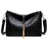 WuXingMeiLi PU Leather Handbags for Women Crossbody, Ladies Shoulder Bags, Women's Cross-Body Bags Black Ladies Handbags, Crossbody Bags for Women, Hand Bags (black)