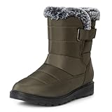 alpine swiss Lexie Women’s Snow Boots | Waterproof Faux Fur Lined | Warm Cozy Winter Booties | Anti-Slip Sole | Stylish Outdoor Shoes OLV 10