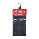 Wilson Staff Unisex Golf-Towel, Triple Folded, TRI FOLD, Microfibre, Black, One size fits all, WGA9000102