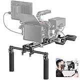 NEEWER Shoulder Mount Video Rig with Arca Quick Release Dslr Camera & Camcorder Mounting, Dual Handles 15mm Rods (16"/40cm), Filmmaking Video Stabilizer Compatible with SmallRig Follow Focus, SR007