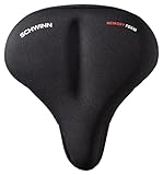 Schwinn Comfort Bike Cruiser Seat Cover, Memory Foam Padding Dual Strap, Fits Cruiser Bikes and Wider Saddles