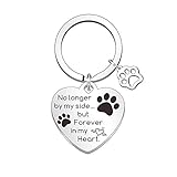 HULALA Pet Memorial Gift Loss Of Pet Dog Cat Sympathy Gifts Remembrance Pets Keyring - No Longer By My Side But Forever In My Heart