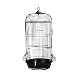 LOVIVER Bird Cage Round Pet Supplies Sturdy Ventilated Parakeet Cage Bird House for Lovebirds Budgies Small Birds Macaw African Grey