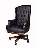 Fine Chairs LUXURY MANAGERS EXECUTIVE DIRECTORS CHESTERFIELD ANTIQUE CAPTAIN STYLE PU LEATHER OFFICE DESK CHAIR FURNITURE HIGH BACK