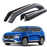Goodyear In-channel Wind Deflectors for/compatible with Hyundai Santa Fe SUV 2018-2024 IV - Car accessories - Rain Deflectors - Let Fresh Air In During Rain - Sunshades - Reduced Wind Noise-4 Pcs