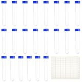 22 Pcs Plastic Centrifuge Tubes, 10ml Test Tubes Sample Vials with Screw Caps, Clear Graduated Conical Specimen Sample Tubes for Laboratory Pigments Experiments Lab Industrial Use, with 1 Sticker