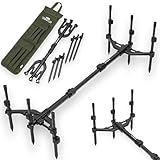 NGT 3 Rod Pod Carp Fishing Fully Adjustable TRI-POD with Carry Case