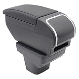 Double Layer Armrest Box For Suzuki Vitara 2015-2019 Center Console Storage Box with Cup Holder Accessories Black