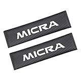 2 Pcs Car Seat Belt Covers Shoulder Pad Set, for Niss-an Micra K11 K12 K13 K14 Carbon Fibre Protection Breathable Warm Cushion Auto Styling Protector Interior Accessories
