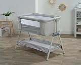 Kinder Valley Snoozie Bedside Crib Antartica Grey | Side Co Sleeper Baby Cot with Breathable Mesh Panel