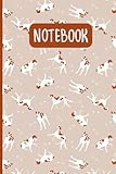 Cute Borzoi Dog Pattern: Lined Journal Notebook Borzoi Gifts for Russian Wolfhound lovers | 6" X 9" | 110 Blank Lined