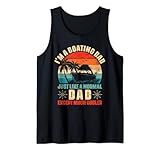 cool fishing pontoon cabin cruiser boat dad Tank Top