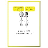 You're Steel The One! Cute 11th Anniversary Card