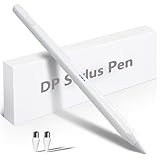 Stylus Pen for Tablets and Smartphones, Compatible with Android, iOS and Windows Devices, White, with 2 Replacement Tips