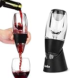 Hotder Wine Aerator, Acrylic Red Wine Decanter Pourer with Base Gift Set for Christmas New Year Party Wine Lover