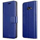 iPEAK Case For Samsung Galaxy A5 2017 Phone Case Leather Flip Magnetic Closure Folio Book Kickstand Card Holder Wallet Cover for Galaxy A5 2017 Phone (Blue)
