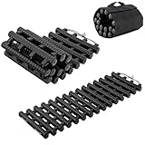 TANGZON 2PCS Recovery Traction Boards, Portable Emergency Traction Tracks for Off-Road Sand/Mud/Snow, Heavy Duty Traction Tire ladder Mat for Car Van AUV Truck (60 x 21 x 3 cm)