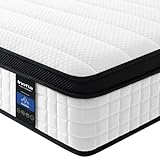 Inofia King Size Mattress, 10.6 Inch Hybrid Mattress with Aeroshield Memory Foam and NexusArc Pocket Sprung,Cozy and Breathable Fabric,The Elegant Collection,King(150×200×27cm)