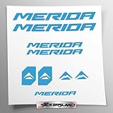 Sticker Kit Compatible with Merida New MTB Mountain Bike Frame and Helmet | Decals Sticker Decal Bike Logos | Stickersland® (Matt Blue)