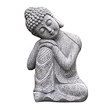 Fenteer Sleeping Statues Ornament Figurine, Garden Buddha Statue Sculpture Indoor/Outdoor Decor for Home,Patio,Deck,Porch Garden decor