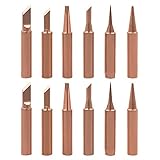 Mesee Soldering Tips Kit 900M Lead-Free Copper Solder Iron Tip Welding Head Tool Replacement Accessories for Hakko, Radio Shack, TENMA, ATTEN, Quick, Aoyue, Yihua Solder Station - 2 Set/ Total 12 Pcs