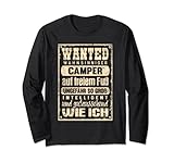 Camper Wanted Motorhome Nature Funny Camping Long Sleeve T-Shirt
