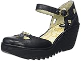 Fly London Yuna Women's Wedge Sandals - Black (Black), 6 UK (39 EU)