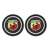 JJRY 2PCS Car Cup Holder Coasters for Fiat 500 Abarth Punto Panda Car Cup Holder Insert Mat Anti Slip Cup Coaster Interior Accessories