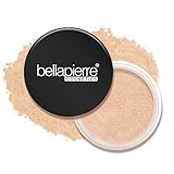 Bellapierre Loose Mineral Foundation SPF 15 – Pure Powder Base, Full Coverage Mineral Makeup, Matte Finishing & Setting, Lightweight, Talc-Free & Paraben-Free – 0.32 oz - Porcelain