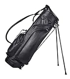 Sun Mountain Leather Golf Stand Bag with 4 Way Top Black