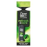Dove Men+Care Refresh+Care Body Wash & Socks Gift Set with a 3-in-1 hair, face & body wash and socks in a stylish cracker perfect gifts for men 1 piece