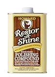 Howard Restor-A-Shine Wood Polish and Cleaner for Glossy Finishes - Buffs Away Fine Scratches, Oxidation, and Dullness - Safe for Wooden Instruments Piano, Guitar 473ml