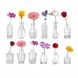 simpa Cut Glass Centrepiece Table Flower Vase Collection Assorted Designs - Set of 12