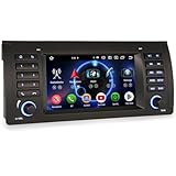 [4GB+64GB] 8-Core Android 14 Car Stereo for BMW X5 E53 Support GPS Sat Nav Wireless Carplay Android Auto DSP Bluetooth 5.0 Wifi DAB+ Touchscreen