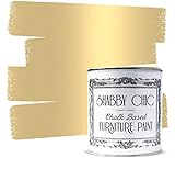 Shabby Chic Chalk Based Furniture Paint, Antique Gold - 250 ml | Distressed Matt Finish for Furniture, Home Decor or DIY Projects | Interior & Exterior | Non-Sand, Suitable for Wood, Plastic & Metal