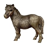 LEONARDO Shetland Pony horse figurine aged bronze effect, Bronzed Reflections range, gold gift box