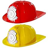 Wowow Toys Roleplay Fireman Hats | Pretend Play Fire Hats | Kids Fire Helmet For Fireman Costume | Fancy Dress Accessories For Fireman | Firefighter Helmet Outfit Accessory | Ages 3+