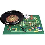 COMPLETE PARTY ROULETTE SET 6"/10"/16" MASSIVE INCLUDES FELT RAKE CHIPS BALLS[16" WHEEL + 2CARDS]