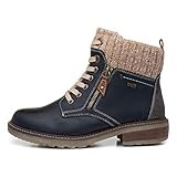 Relife Diane Womens Navy Lace Up Ankle Boot - Size 7 - Blue