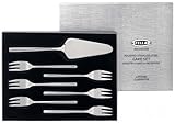 Stellar Rochester 7-Piece Stainless Steel Cake Set in Gift Box for 6 People, Cake Slice and Pastry Forks, Dishwasher Safe