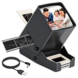 35mm Film and Slide Viewer for Old Slides, Negative/Positive Film Portable LED Lighted 3x Magnification Desktop Viewer with USB Power Cable or Battery Operation
