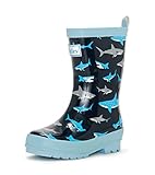 Hatley Boys Printed Wellington Rain Boots, Blue (Shark Frenzy), 5 US Child / 4 UK Child