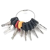 Newyuan 9pcs Linde Forklift Key 802 530 701 702 801 Electric Fork-lift Ignition Key Replacement for Linde Jungheinrich Komatsu STILL Forklift