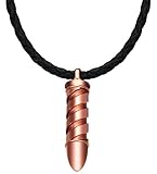 Pierre Cardin Men's Necklace Stainless Steel Rhodium Plated Leather Atomique S.PCNL10008C450