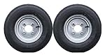 A pair of 400 / 4.00 x 8 inch trailer wheels and tyres with 4 ply tyre and 4 inch PCD 400 x 8 PLEASE DO NOT BUY UNTIL YOU HAVE CHECKED YOUR PCD ASK IF NOT SURE (NOT SUITABLE FOR ERDE TRAILERS)