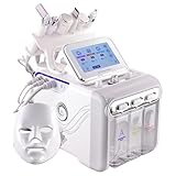 Hydrogen Facial Beauty Machine with Smart Screen, 7 in 1Multifunctional Hydrodermabrasion Machine for Skin Cleaning Caring, Profession Skin Rejuvenation Small Bubble Device for Home Salon Spa (Gray)