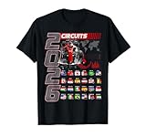 Racing car Calendar 2026 Circuit Schedule Places T-Shirt
